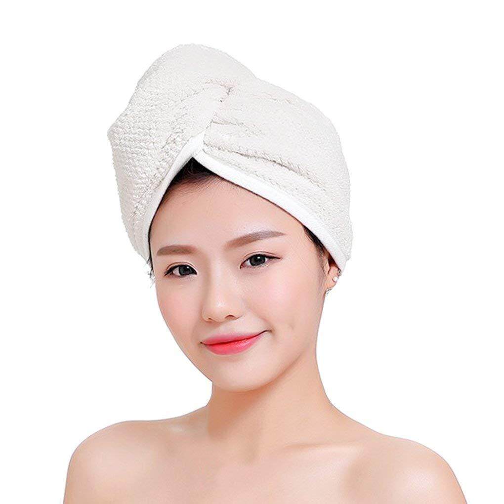 Hair Towel, Microfiber Absorbent Head Hair Turban Wrap Towel SPA GYM Bath Shower Cap Swimming Travel Hair Drying Hat Towel - intl