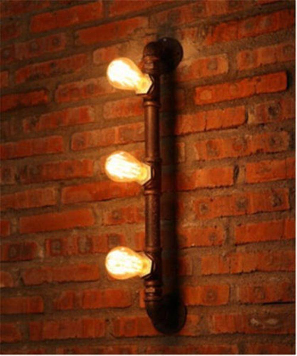 Treo Tường Retro Đèn Công Nghiệp Vintage Ống Nước Treo Tường Sconce Đầu Giường Giá Đỡ