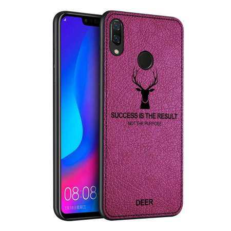 Luxury หนัง PU 2IN1 PC + TPU Deer เคสสำหรับหัวเหว่ย Nova 3i แฟชั่น All - Inclusive ป้องกันฝาครอบ