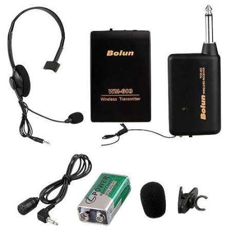 รีโมทคอนโทรลชุดหูฟังไมโครโฟนไร้สายไมโครโฟนเวที FM คลิปตัวรับ ^ - INTL