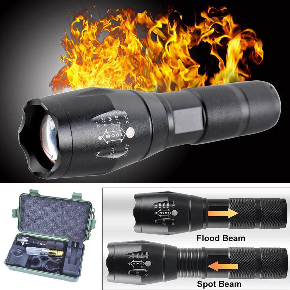 G700 X800 Tactical Zoomable XML T6 LED Military Flashlight Torch Light Lamp