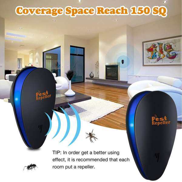 2 PCS Electronic Ultrasonic Pest Control Repeller Plug In Insect Repellent Killer for Mouse Mosquito Cockroach Cricket Bugs EU Plug - intl