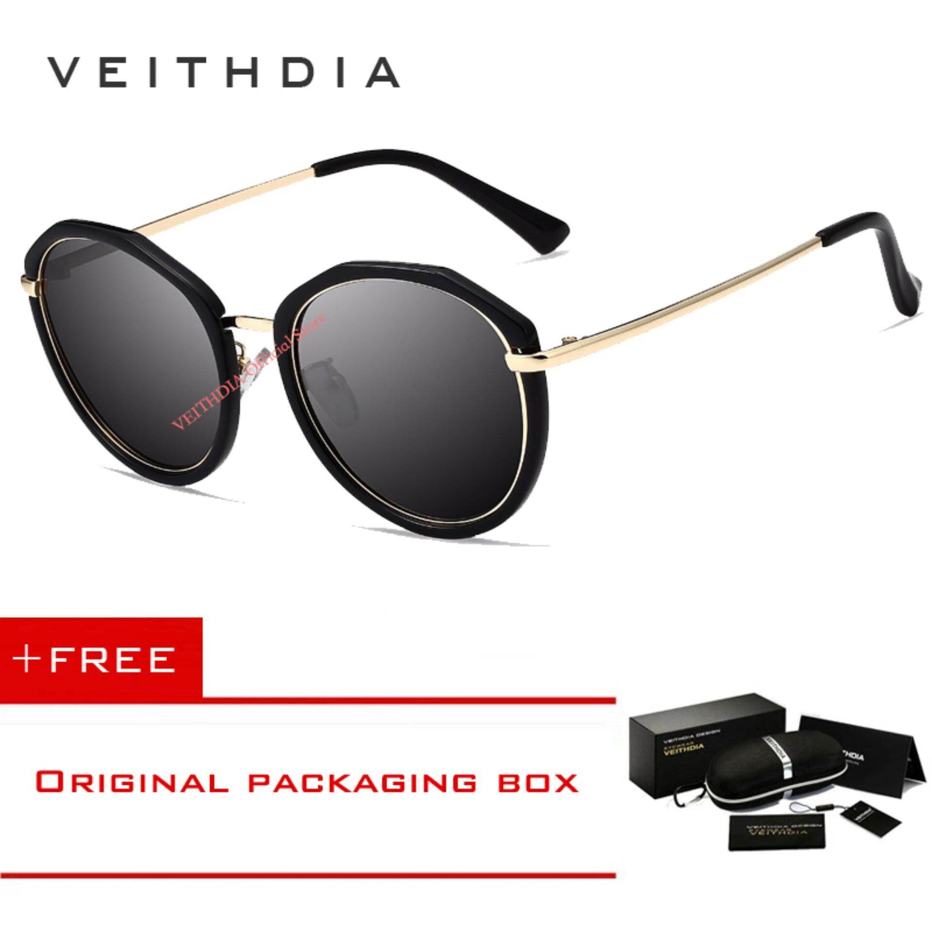 Kính Râm Nữ Gọng Acetate VEITHDIA Kính Phân Cực 3050