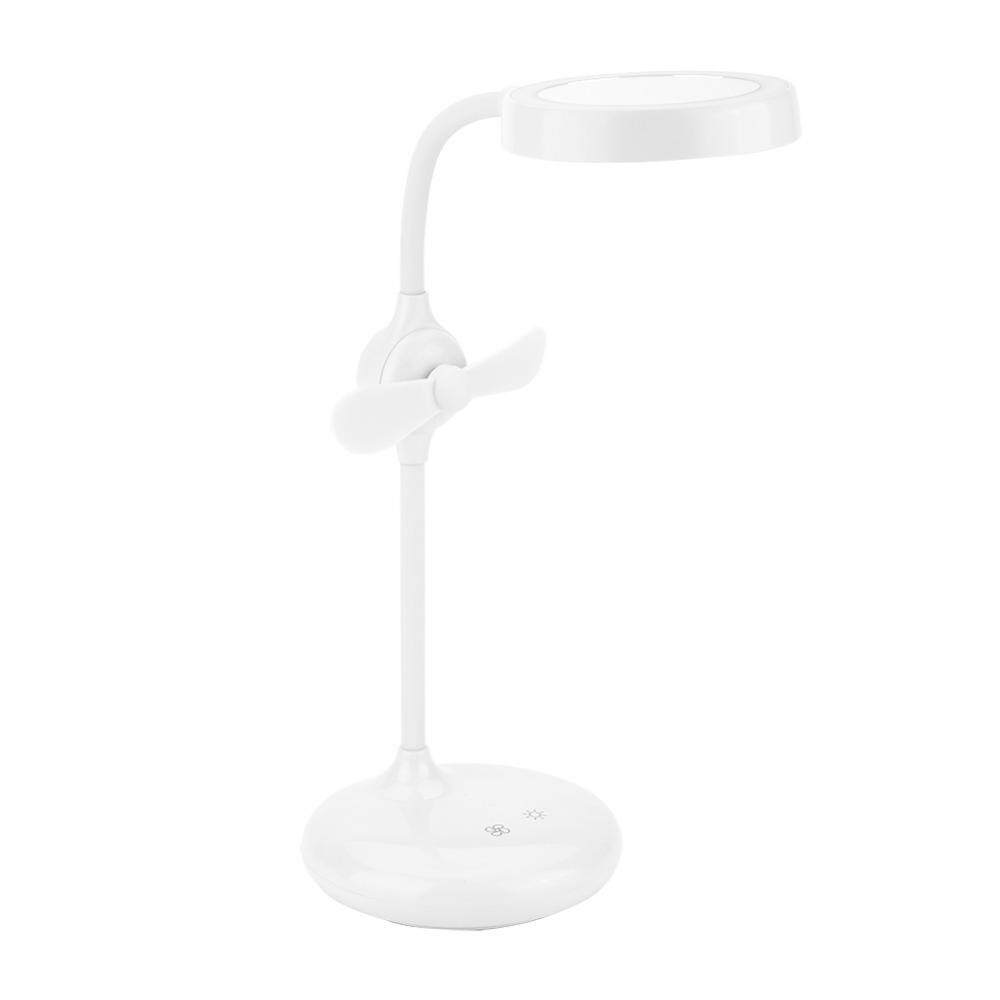 Led Makeup Mirror Eye - protection Lamps Stepless Adjustable Touch Control Table Lamp with fan - intl