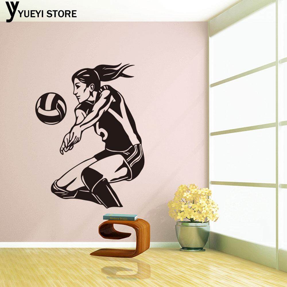 YYSL Decal Volleyball Wallpaper Sport Black Wall Decorative Home Decor