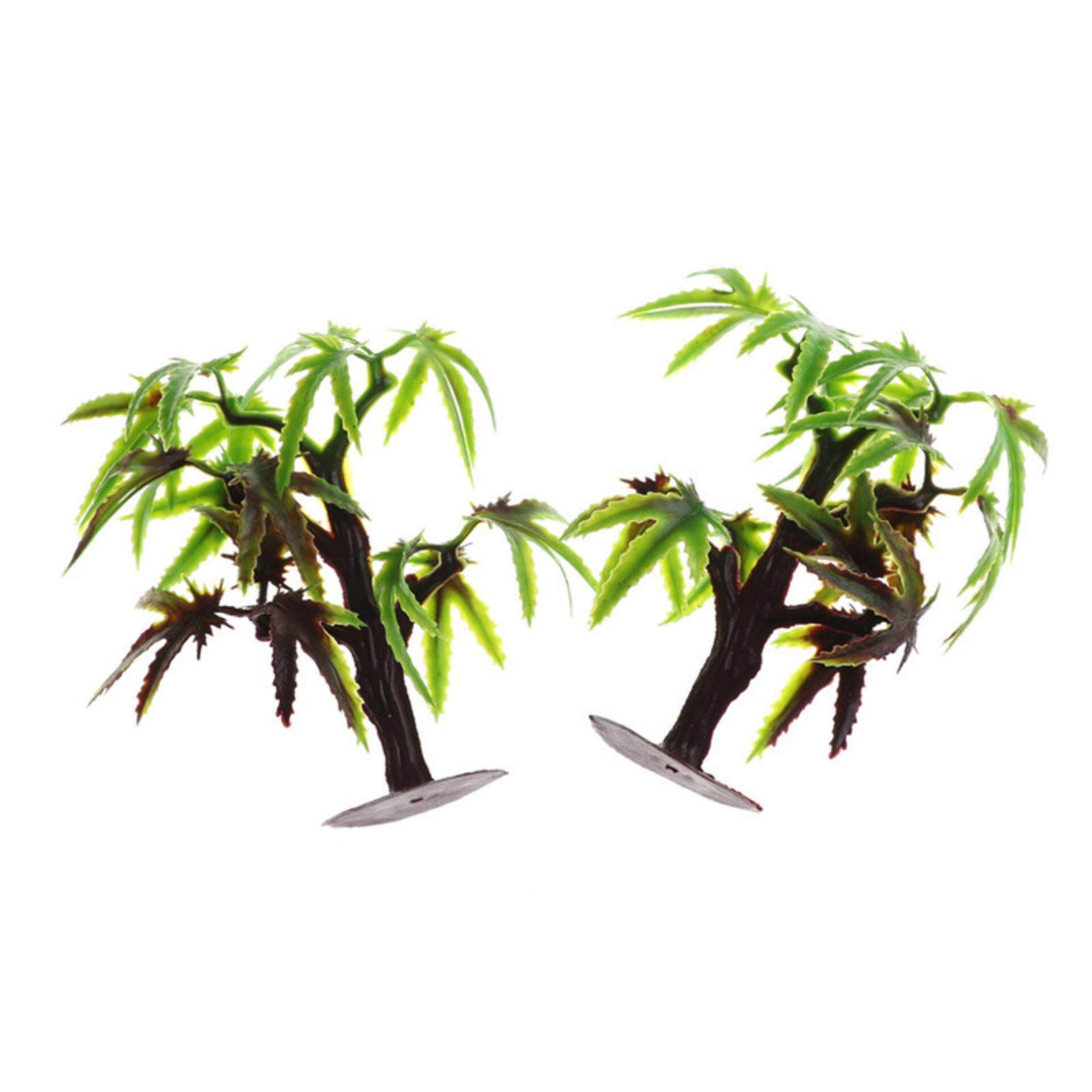 2pcs Dollhouse Mini Maple Tree Sand Table Model Micro Landscape Decor