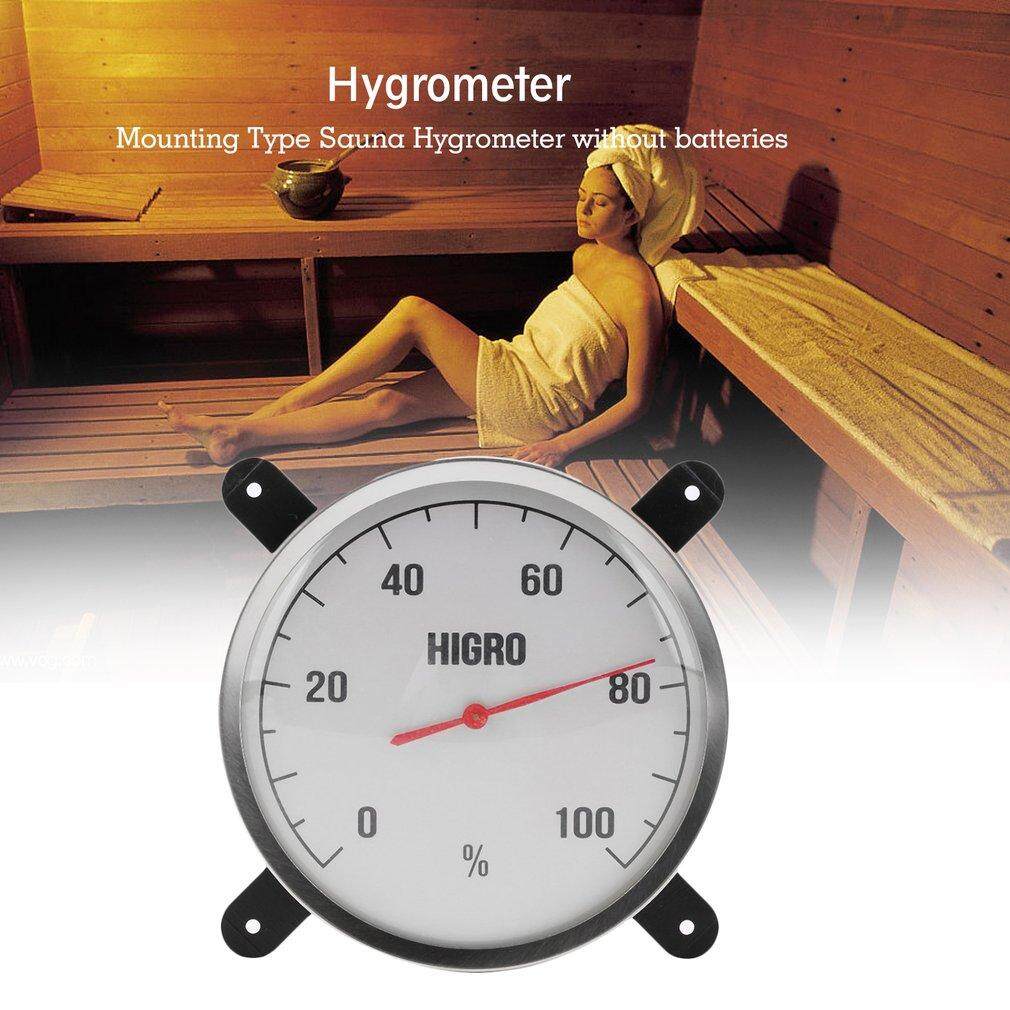 GETEK Stainless Steel Case Mounting Type Sauna Room Thermometer Hygrometer