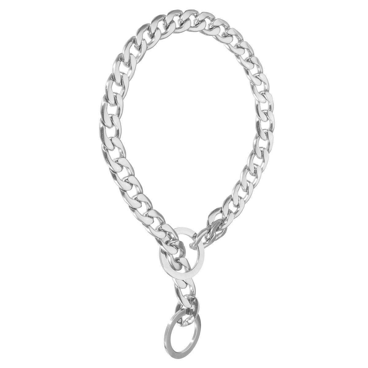 1426'' 13mm Silver Stainless Steel Link Dog Choke Chain Pet Training
