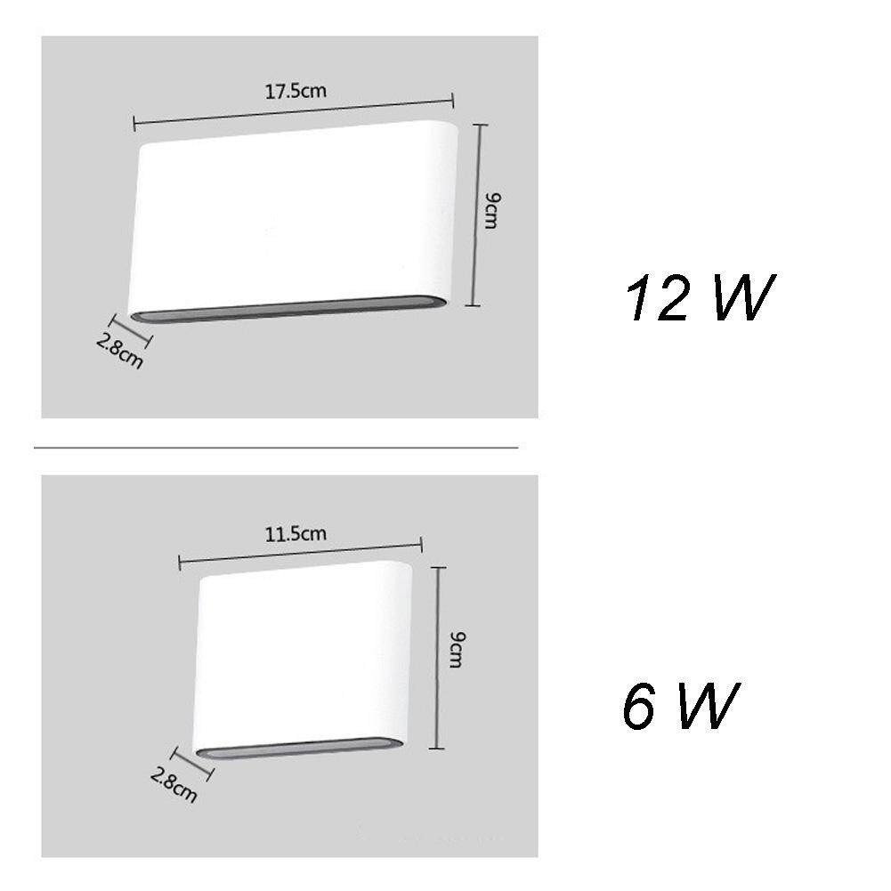 12 Wát Đèn Tường Ngoài Trời Trang Trí Chống Nước Đầu Giường Cầu Thang Đèn 85 V-265 V LED