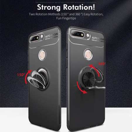 For Huawei Y9 2018 Case, Luxury Colorful Metal Magnetic Ring Soft Silicone Cover Phone Casing For Huawei Y9 2018 Case, Luxury Colorful Metal Magnetic Ring Soft Silicone Cover Phone Casing