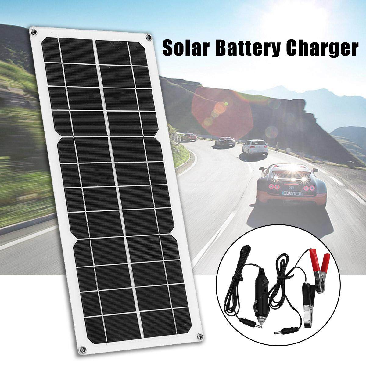 10W Portable Solar Power Panel 12V Mono Battery Charger for Car Marine Boat RV