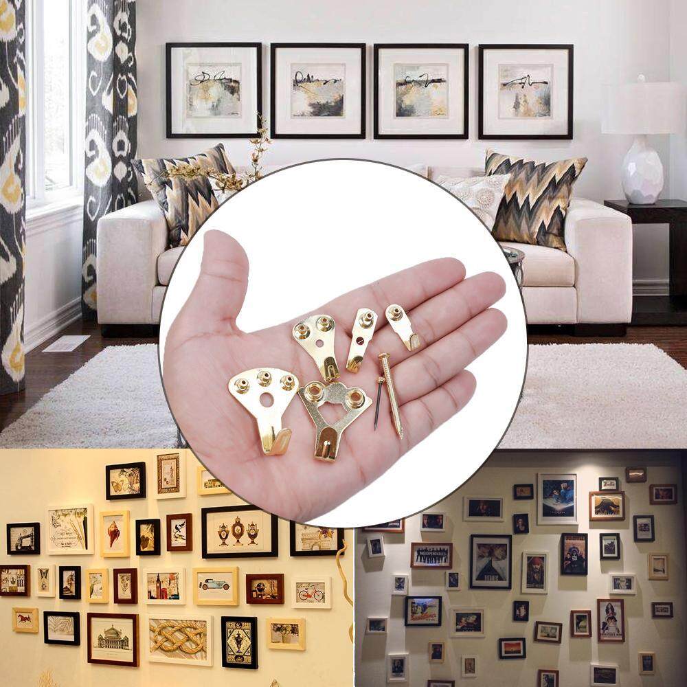 niceEshop Hooks Non-trace Nail Wooden Walls Frame The Hooks That Hang A Picture Metal Hook Stealth Hook 130 PCS