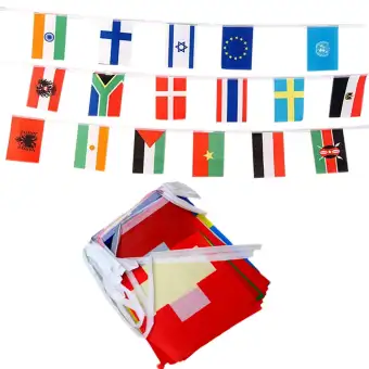 Fifa World Cup 2018 Top 32 Nations Small Flags Fabric Bunting For