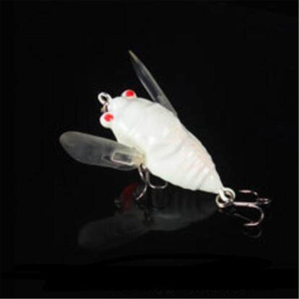 LumiParty 6g 5cm Bionic Cicada Insects Bait with Hook Fly Flies Fish Hook Lures