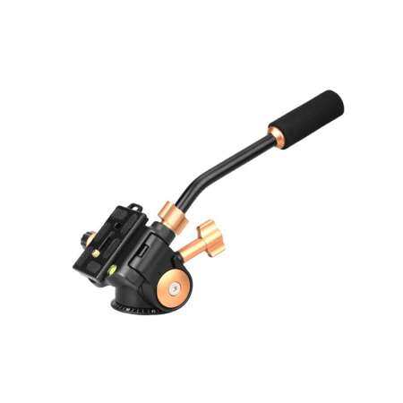 QINGZHUANGSHIDAI Q08S Aluminum 3-Way Fluid Head Rocker Arm Video Tripod Ball Head for DSLR Camera Tripod Monopod