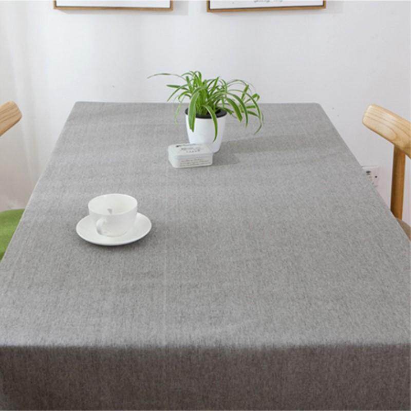 120*160cm Europe Style Waterproof Oilproof Table Cloth Modern Plain Linen Table Cover Outdoor Home Hotel Banquet Desk Cloth - intl