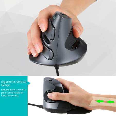 DELUX M618 USB สายที่เหมาะกับสรีระอุปกรณ์เคลื่อนตำแหน่งเกี่ยวกับแนวตั้งเมาส์คอมพิวเตอร์ปรับ 1600 จุดต่อนิ้ว 5D ปุ่มที่ถอดออกได้สำหรับ LOL - INTL
