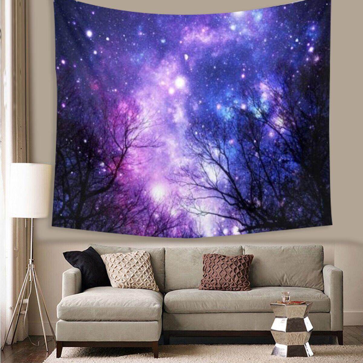 Galaxy Forest Mandala Tapestry Wall Hanging Throw Dorm Bedspread Yoga Mat Decor