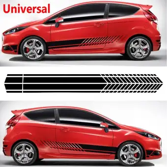 2pcs Universal Sports Racing Stripe Graphic Stickers Fit Truck
