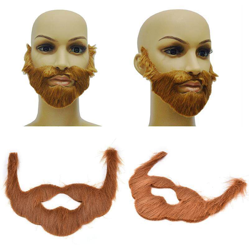 Cosplay Costume Party Male Man Halloween Beard Facial Hair Disguise Game Brown Mustache