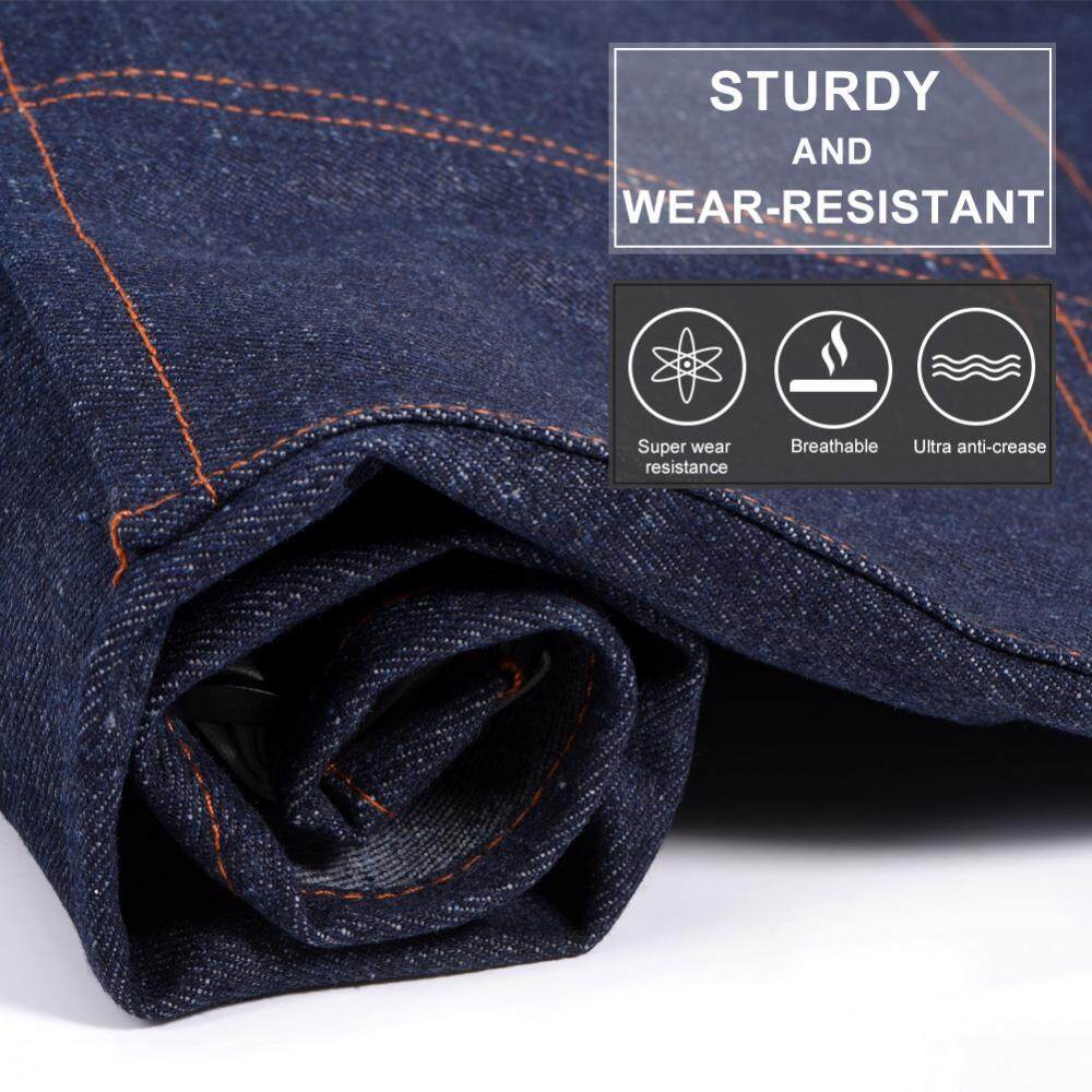 Durable Denim Cloth Apron for Home Cooking Gardening Baking Restaurant Waitress Uniform 76*62cm