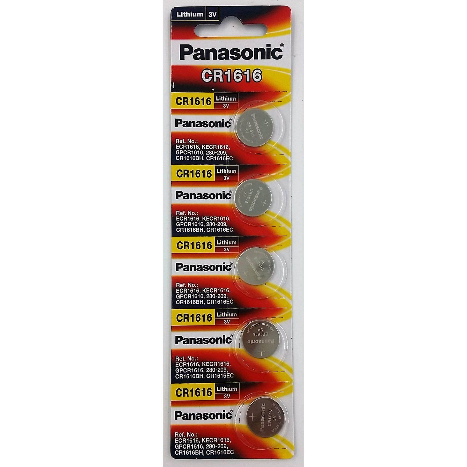 CR1616 Lithium Coin Button Cell Battery by Panasonic Malaysia (5 pcs
