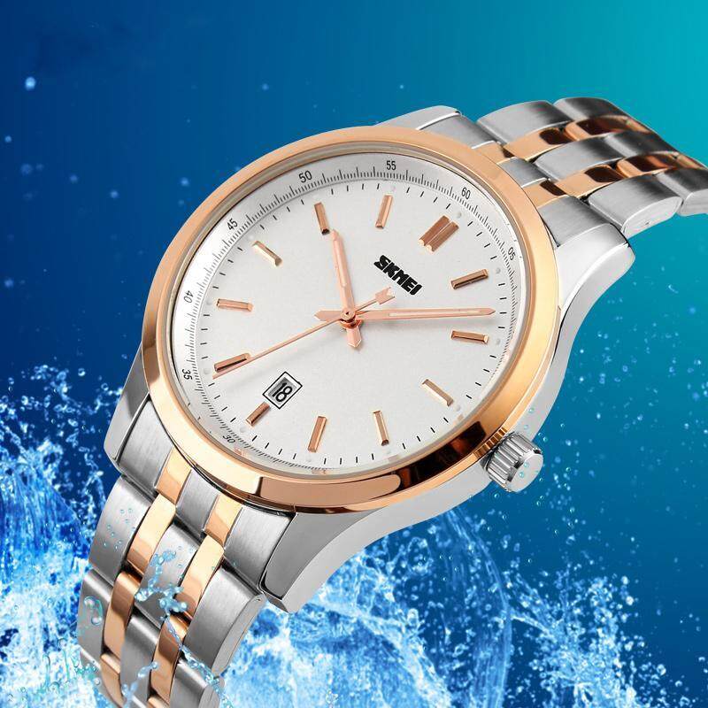 SKMEI 9128 Lelaki Jam Tangan Kuarza Jam Tangan Fesyen Sukan Berhenti Menonton Tarikh Automatic 30 M Kalis Air Jam Tangan jenama Lelaki