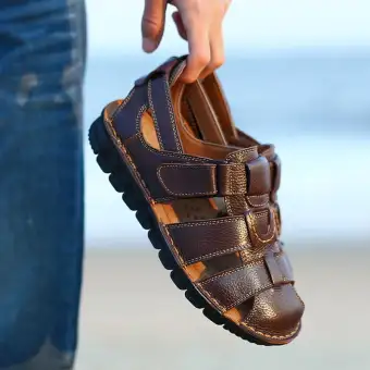 mens leather beach shoes