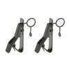 Miracle Shining 2x PRO Black Mic Lapel Tie Clip for Lavalier Sennheiser Clip