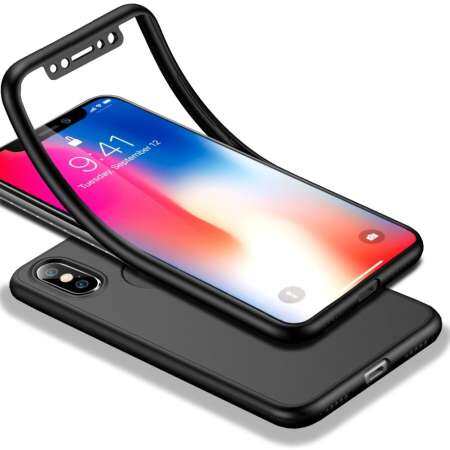 ปิดป้องกัน iPhone X กรณีร่างกายเต็มรูปแบบ Hicase ตรวจสอบราคาใหม่วันนี้ Ultra บางกันกระแทก TPU แบบด้านซิลิโคนฝาหลังอ่อนนุ่มเคสโทรศัพท์ - INTL