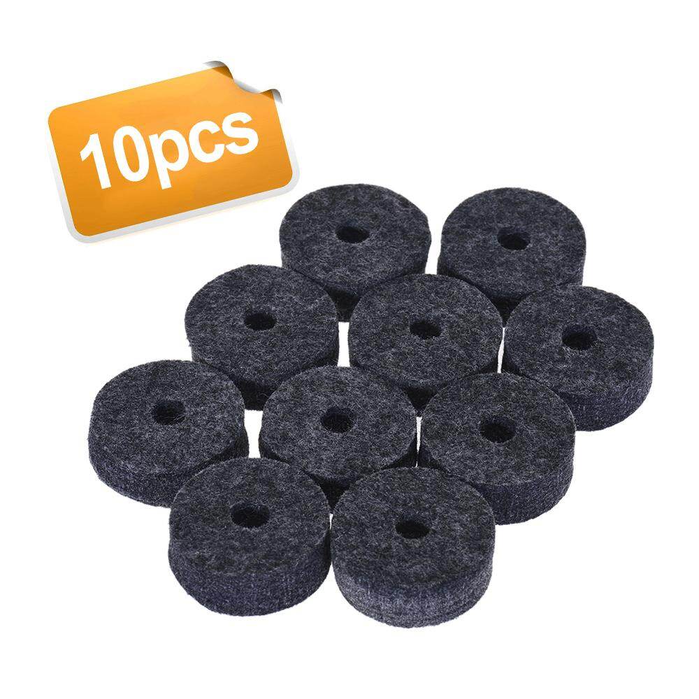 10pcs Cymbal Felts Crash Cymbal Clutch Felt Drum Set Cymbal Stand Felt Washer Medium Size Gray Orchestral