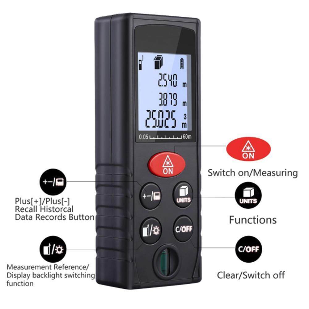 100M Digital LCD Laser Distance Meter Range Finder Measure Tape Diastimeter TO