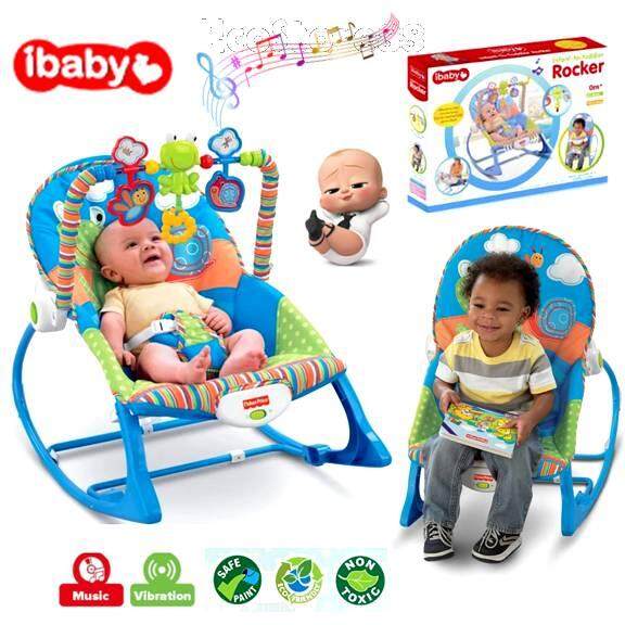 Premium iBaby Rocker Bouncer Music Baby Chair Cartoon Toddler Electric Vibrating Sleeping Bed Chair