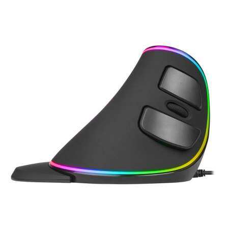 DELUX M618 PLUS RGB เมาส์แนวตั้ง IntelliSense ไฟสัญญาณเมาส์มีสาย