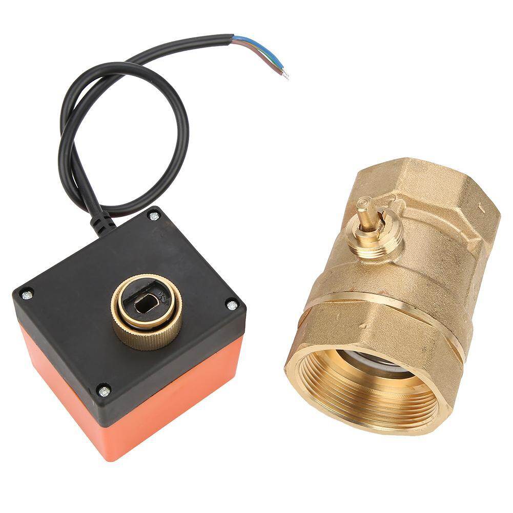 Yotown AC 220V G2 DN50 2 Chiều 3 Dây Điều Khiển 2 Điểm Bằng Đồng Thau Van Bi Gắn Động Cơ