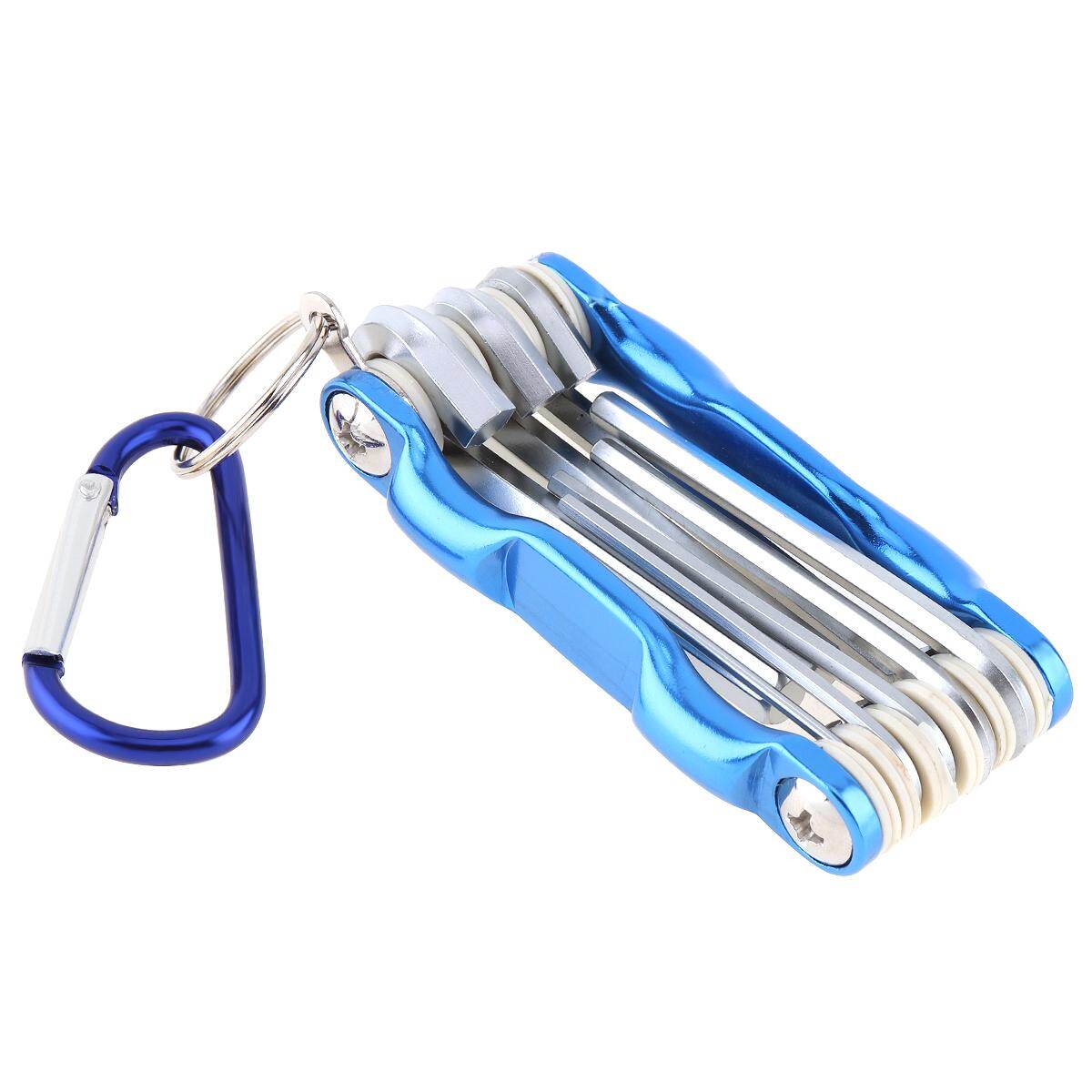 8pcs/set Multifunctional Combination Chrome Vanadium Steel Folding Hex Wrench for Maintenance