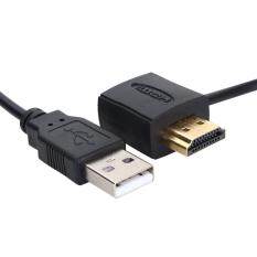 Justgogo HDMI Male To HDMI Female Adapter Connector + 50cm USB 2.0 Charger Power Supply Cable HDMI cable