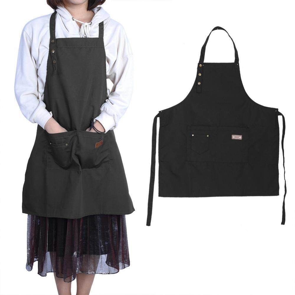 epayst Adjustable Buckles Style Canvas Apron Kitchen Cooking Coffee Shop Waitress Work Uniform