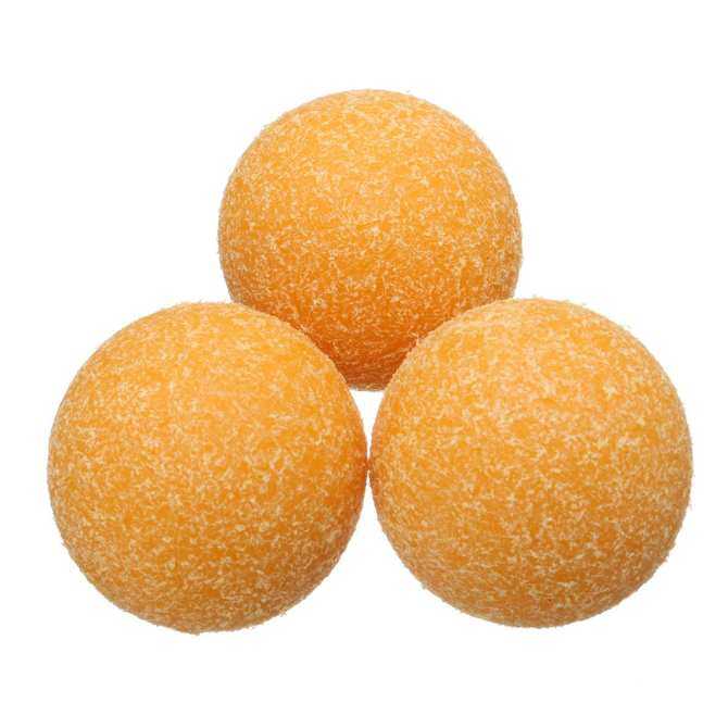 3Pcs สีเหลือง Matte 36มม.ฟุตบอลโต๊ะฟุตบอลในร่ม Foosball Fuß ชุดลูกบอล-Intl