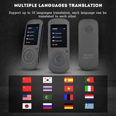 Intelligent Translator Portable Intelligent Real Time WIFI Voice Translator 16 Language Multilingual Travel Translator - intl