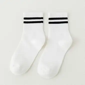 Womens Winter Warm Socks Unisex Stripe Cotton Skateboard Sock
