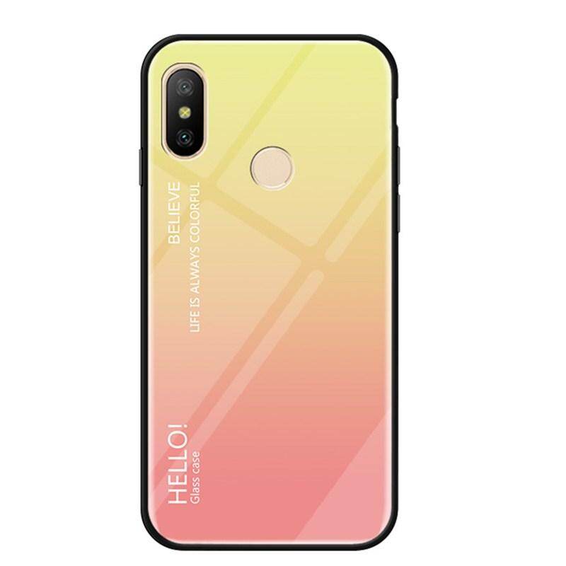 For "Xiaomi Redmi Note 5 Pro" Gradient Tempered Glass Back Cover Protective Phone Case