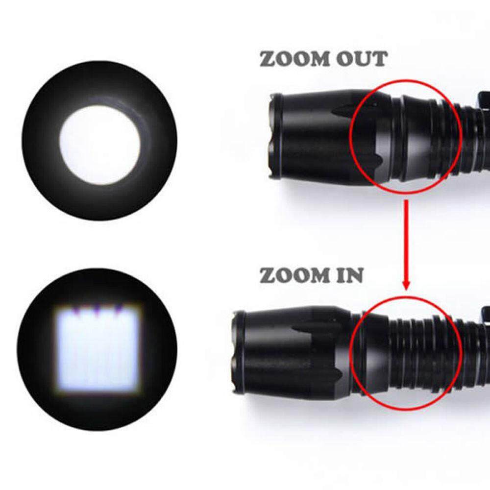 X800 Flashlight LED CREE XM-L2 Tactical Zoom 2 18650