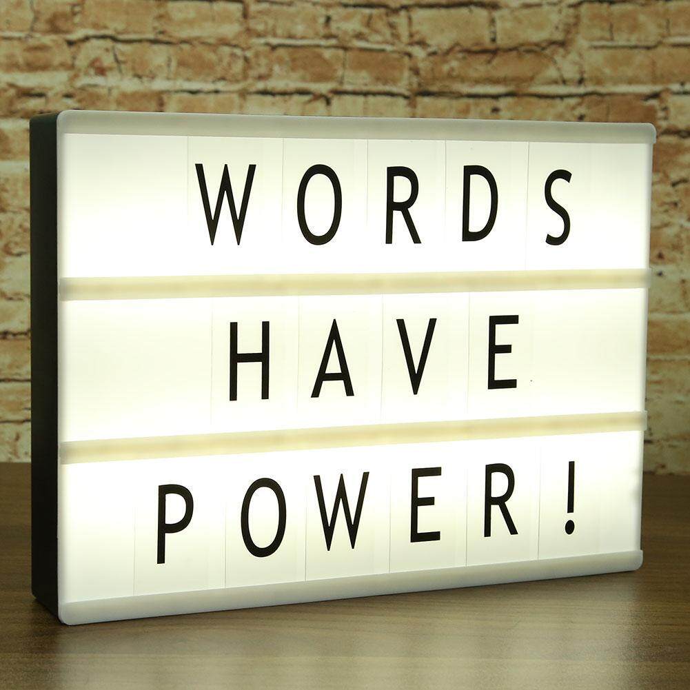 A4 Size USB LED Light Box Night Lamp DIY Letters Combination Home Decor