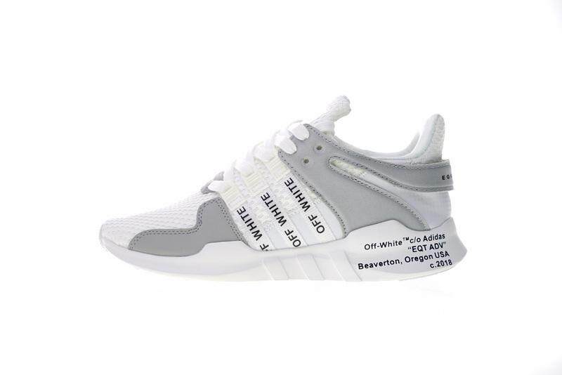 Off White x Adidas EQT Support ADV 93/17 Men's Running Sneakers Fashion Sports Shoes (White/Grey)