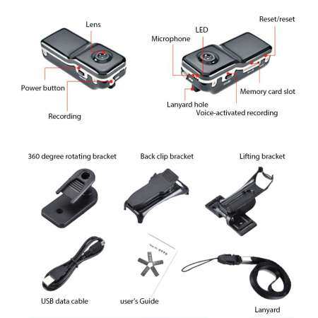 Aolvo Mini DV Camera Video Recorder For Bike Hiking Sports