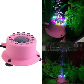 12 Led Submersible Bubble Light Air Stone For Aquarium Fish Tank