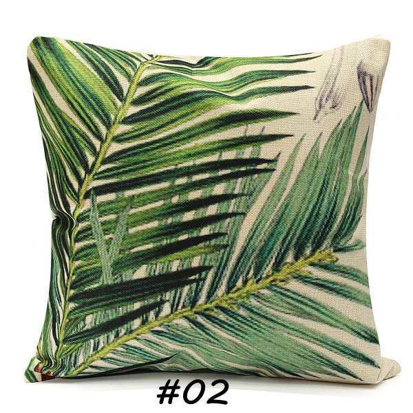 Tropical Shrub Sofa Bed Throw Pillow Case Car Waist Cushion Cover Home Decor#SAGO CYCAS