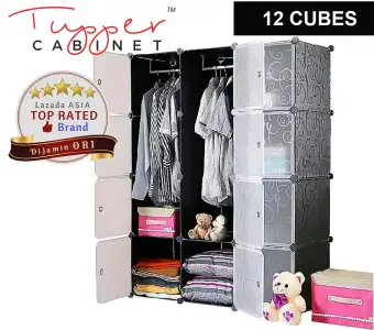 Tupper Cabinet 12 16 Cubes Black Stripes Diy Wardrobe Closet Tupper Cabinet 12 16 Cubes Black Stripes Diy Wardrobe Closet Clothes Storage Almari