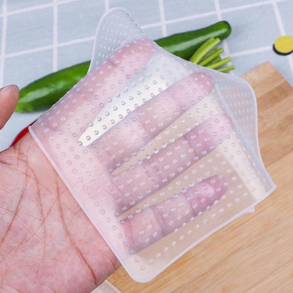 100*100mm Silicone Wrap Seal Cover Reusable Stretch Cling Film Food Storage Cover Bowl Cup Pad Fresh Keeping Lid